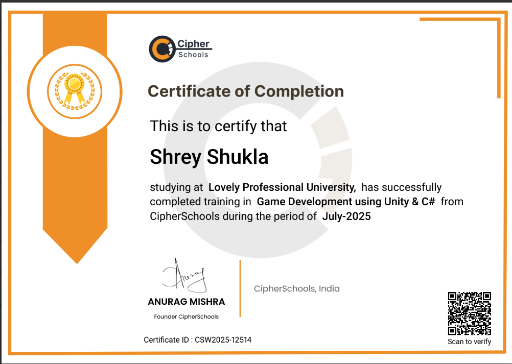 Shrey Shukla — Developer & ML Engineer
